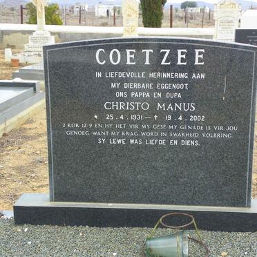 COETZEE Christo Manus 1931-2002