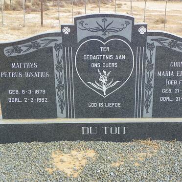 TOIT Matthys Petrus Ignatius, du 1879-1962 &amp; Cornelia Maria Elizabeth FOURIE 1889-1953