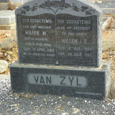 ZYL Willem J.B., van 1894-1960 &amp; Maria M. CLAASSEN 1895-1969