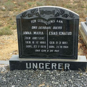 UNGERER Esias Ignatius 1897-1964 &amp; Anna Maria COETZER 1885-1970