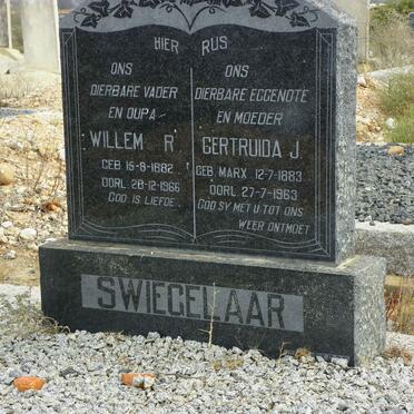 SWIEGELAAR Willem R. 1882-1966 &amp; Gertruida J. 1883-1963