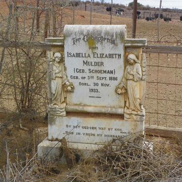 MULDER Isabella Elizabeth nee SCHOEMAN 1886-1933