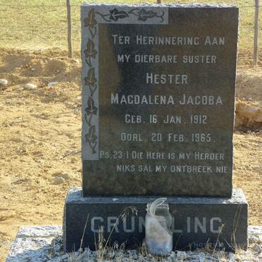 GRUNDLING Hester Magdalena Jacoba 1912-1965