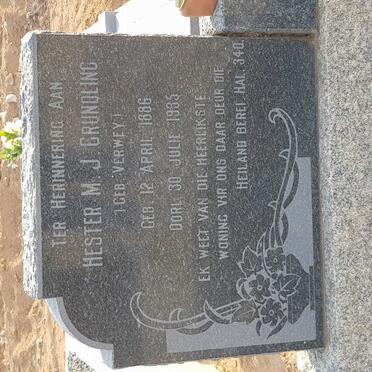 GRUNDLING Hester M.J. nee VERWEY 1886-1935