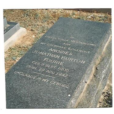 FOURIE Andries Jonathan Burton 1905-1942
