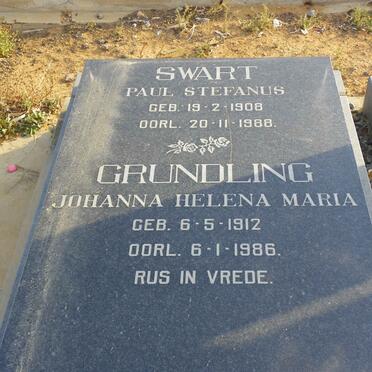 SWART Paul Stefanus 1908-1988 :: GRUNDLING Johanna Helena Maria 1912-1986
