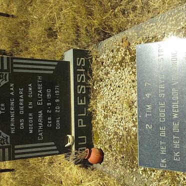 PLESSIS Catharina Elizabeth, du 1910-1971