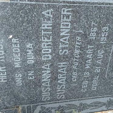 STANDER Gideon Stephanus Martinus 1872-1954 &amp; Susanna Dorethea Susarah POTGIETER 1867-1959