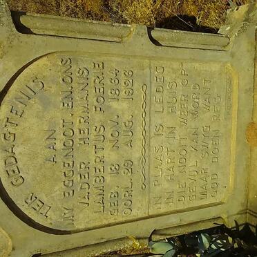 FOERIE Hermanis Lambertus 1864-1926