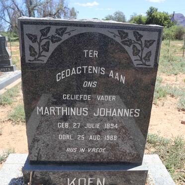 KOEN Marthinus Johannes 1894-1988