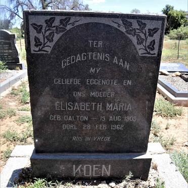 KOEN Elisabeth Maria nee DALTON 1909-1962