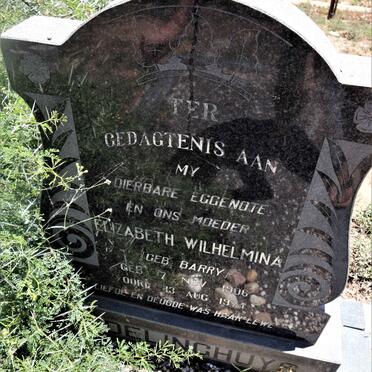 REDELINGHUYS Elizabeth Wilhelmina nee BARRY 1906-1974