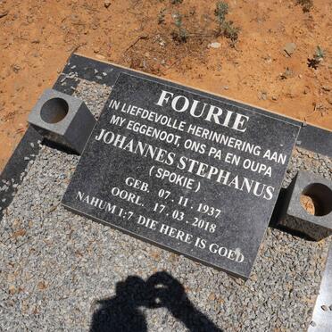 FOURIE Johannes Stephanus 1937-2018