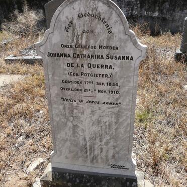 QUERRA Johanna Catharina Susanna, de la nee POTGIETER 1854-1910