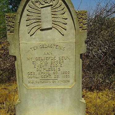 PLESSIS Evert, du 1899-1935