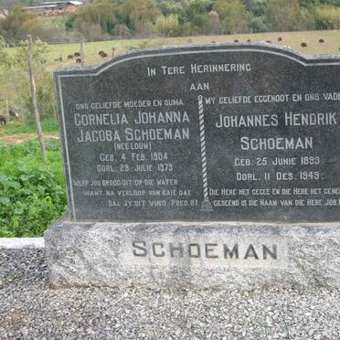 SCHOEMAN Johannes Hendrik 1893-1949 &amp; Cornelia Johanna Jacoba LOUW 1904-1979