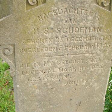 SCHOEMAN H.S. 1879-1895