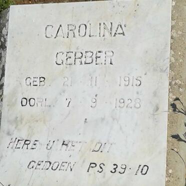 GERBER Carolina 1915-1928