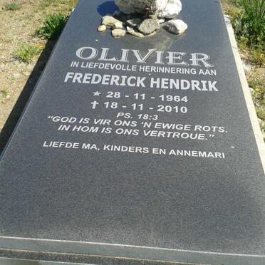 OLIVIER Frederick Hendrik 1964-2010