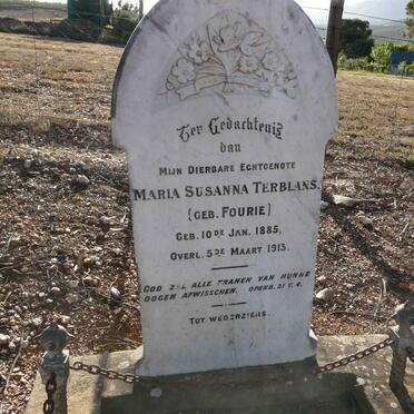 TERBLANS Maria Susanna nee FOURIE 1885-1913