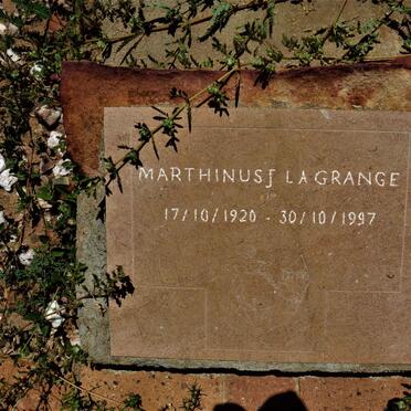 GRANGE Marthinus J., la 1920-1997