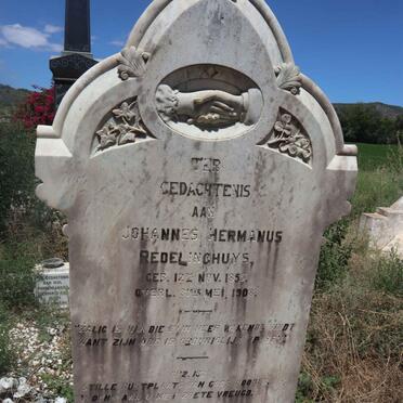 REDELINGHUYS Johannes Hermanus 1855-1908