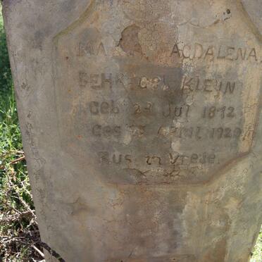 KLEYN Maria Magdalena nee BEHR 1872-1920