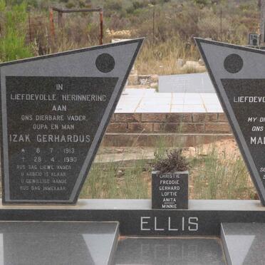 ELLIS Izak Gerhardus 1913-1990 &amp; Martha Johanna 1919-1981