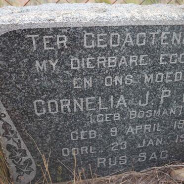 ELLIS Cornelia J.P. nee BOSMAN 1910-1957