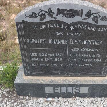 ELLIS Cornelius Johannes 1871-1942 &amp; Elsie Dorethea BARNARD 1879-1964