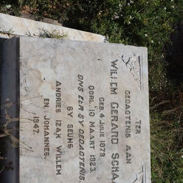 SCHAAP Willem Gerard 1879-1923