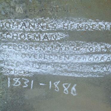 SCHOEMAN Johannes Hendrik 1831-1886