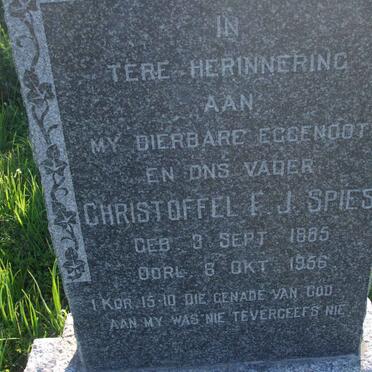 SPIES Christoffel F.J.  1885-1956