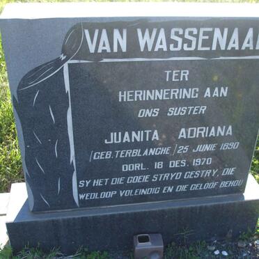 WASSENAAR Juanita Adriana, van nee TERBLANCHE -1970