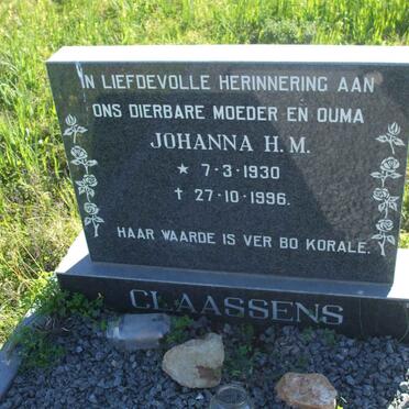 CLAASSENS Johanna H.M. 1930-1996