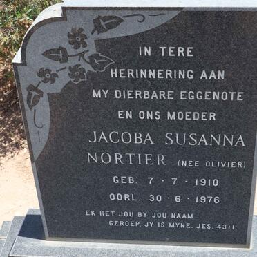 NORTIER Jacoba Susanna nee OLIVIER 1910-1976