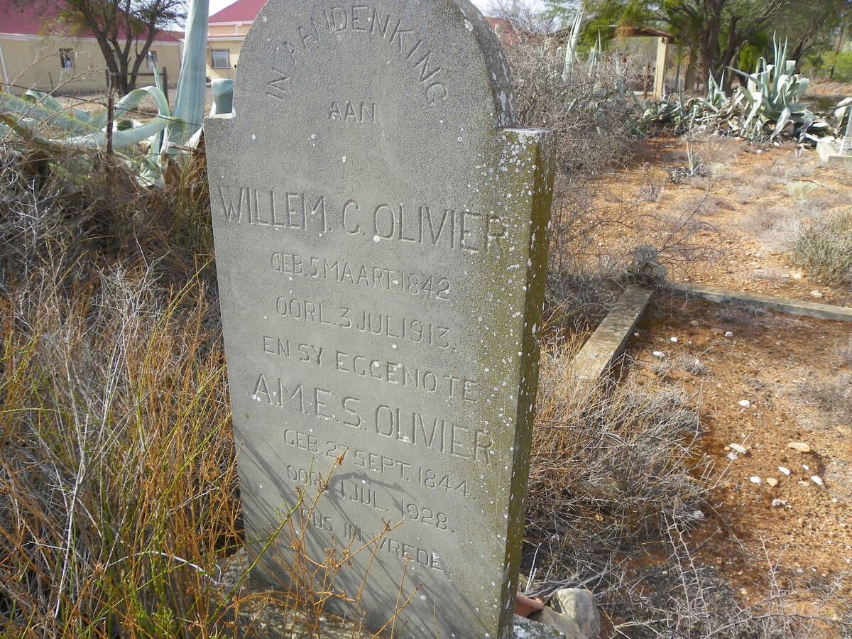OLIVIER Willem G. 1842-1913 &amp; A.M.E.S. 1844-1928