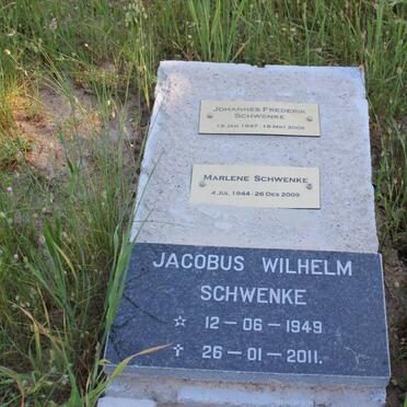 SCHWENKE Johannes Frederik 1947-2008 :: SCHWENKE Marlene 1944-2009 :: SCHWENKE Jacobus Wilhelm 1949-2011