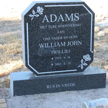 ADAMS William John 1933-2001