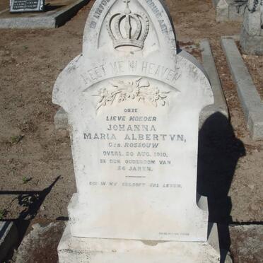 ALBERTYN Johanna Maria nee ROSSOUW -1910