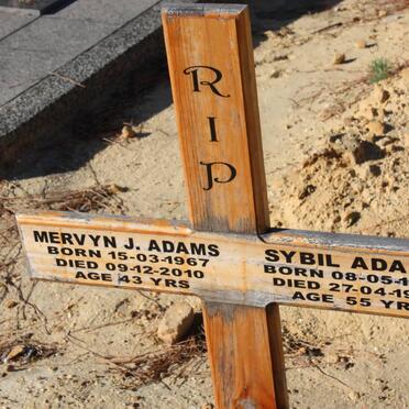 ADAMS Mervyn J. 1967-2010 :: ADAMS Sybil 1942-1997