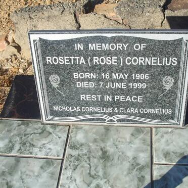 CORNELIUS Rosetta 1906-1999