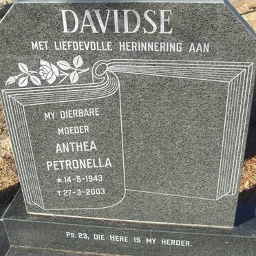 DAVIDSE Anthea Petronella 1943-2003