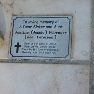 FEBRUARY Justine nee PETERSEN