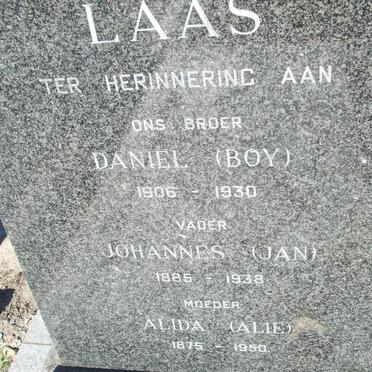 LAAS Johannes 1885-1938 &amp; Alida 1875-1950 :: LAAS Daniel 1906-1930