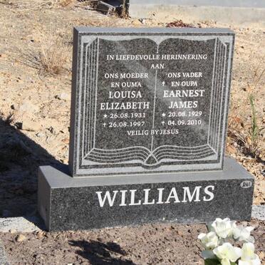 WILLIAMS Earnest James 1929-2010 &amp; Louisa Elizabeth 1931-1997