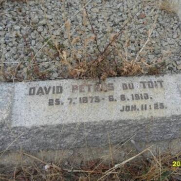 TOIT David Petrus, du 1873-1910