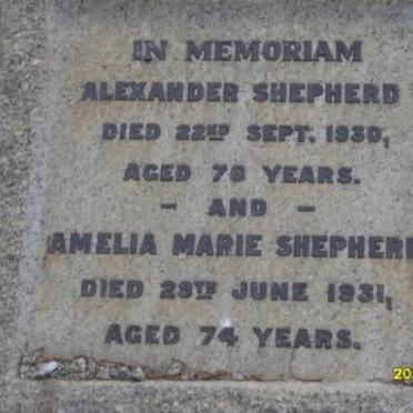 SHEPHERD Alexander -1930 &amp; Amelia Marie -1931