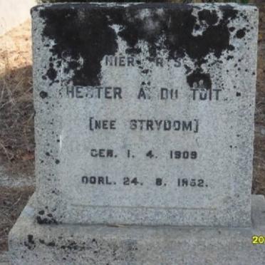 TOIT Hester A., du nee STRYDOM 1909-1952