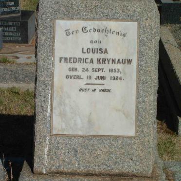 KRYNAUW Louisa Fredrica 1853-1924